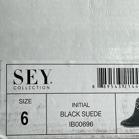 SEY Collections Women's Block Heel Suede Studded Mule - 6 - Picture 6 of 6